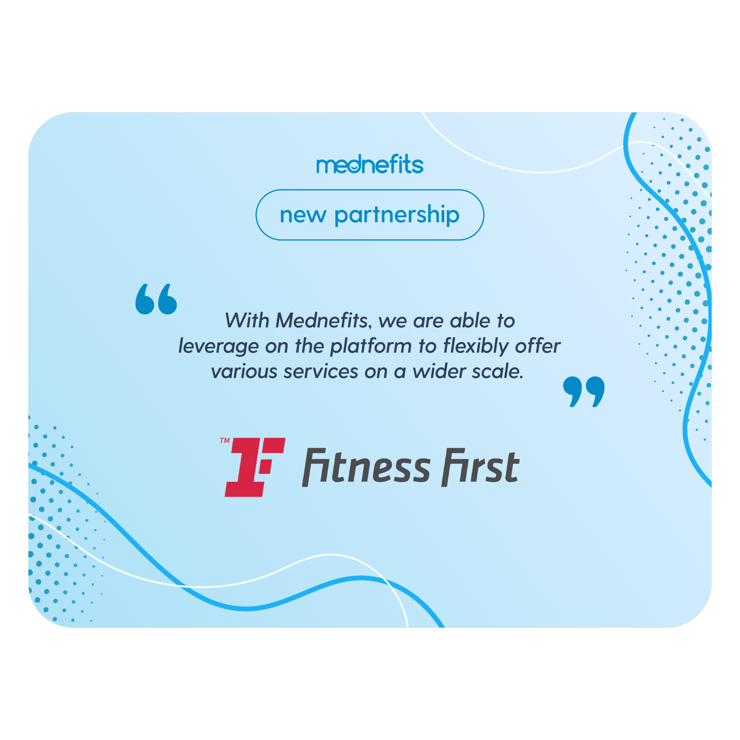 New mednefits panel provider: Fitness First